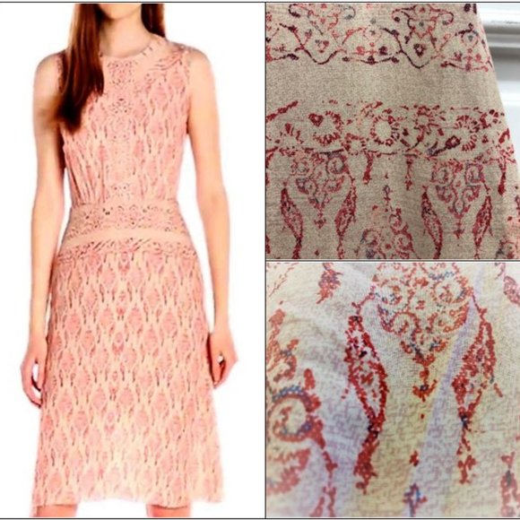 BCBGMaxAzria “Emalea” Boho Ikat Print Sleeveless Dress with Pockets! - Size 0 - Picture 4 of 16